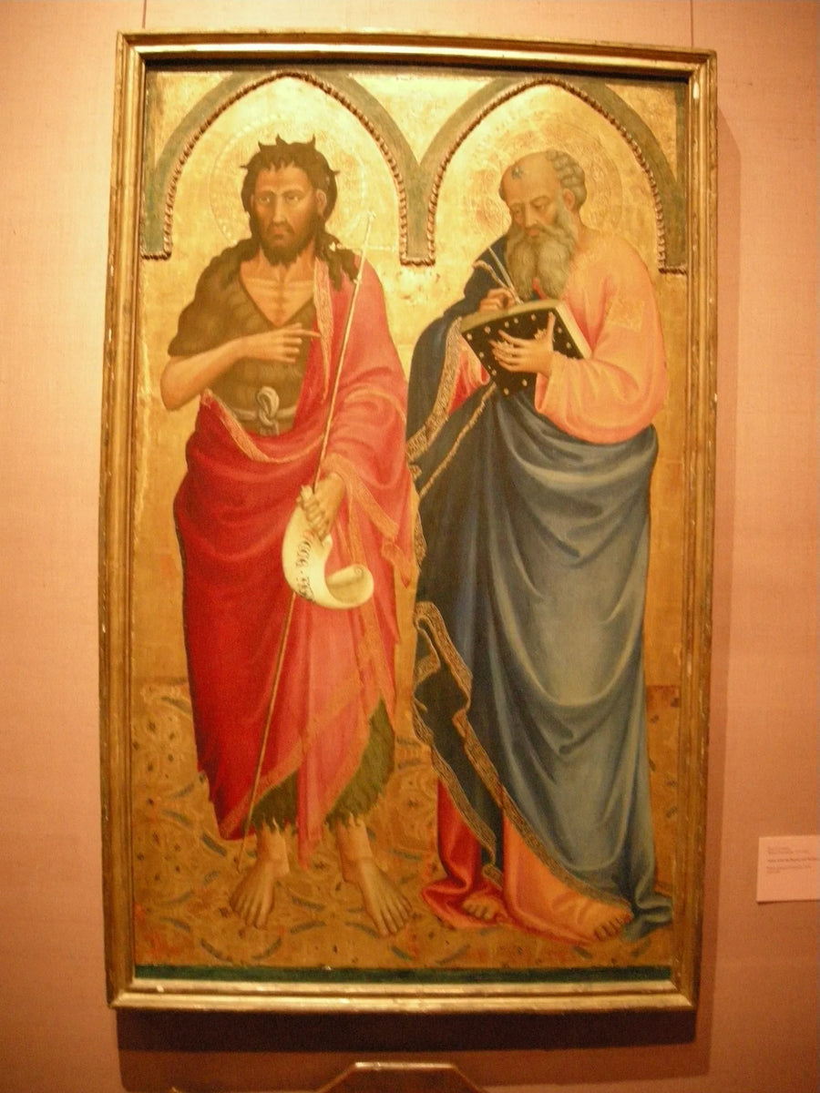 Heliga Jeanne baptiste och Matteus - Bicci di Lorenzo