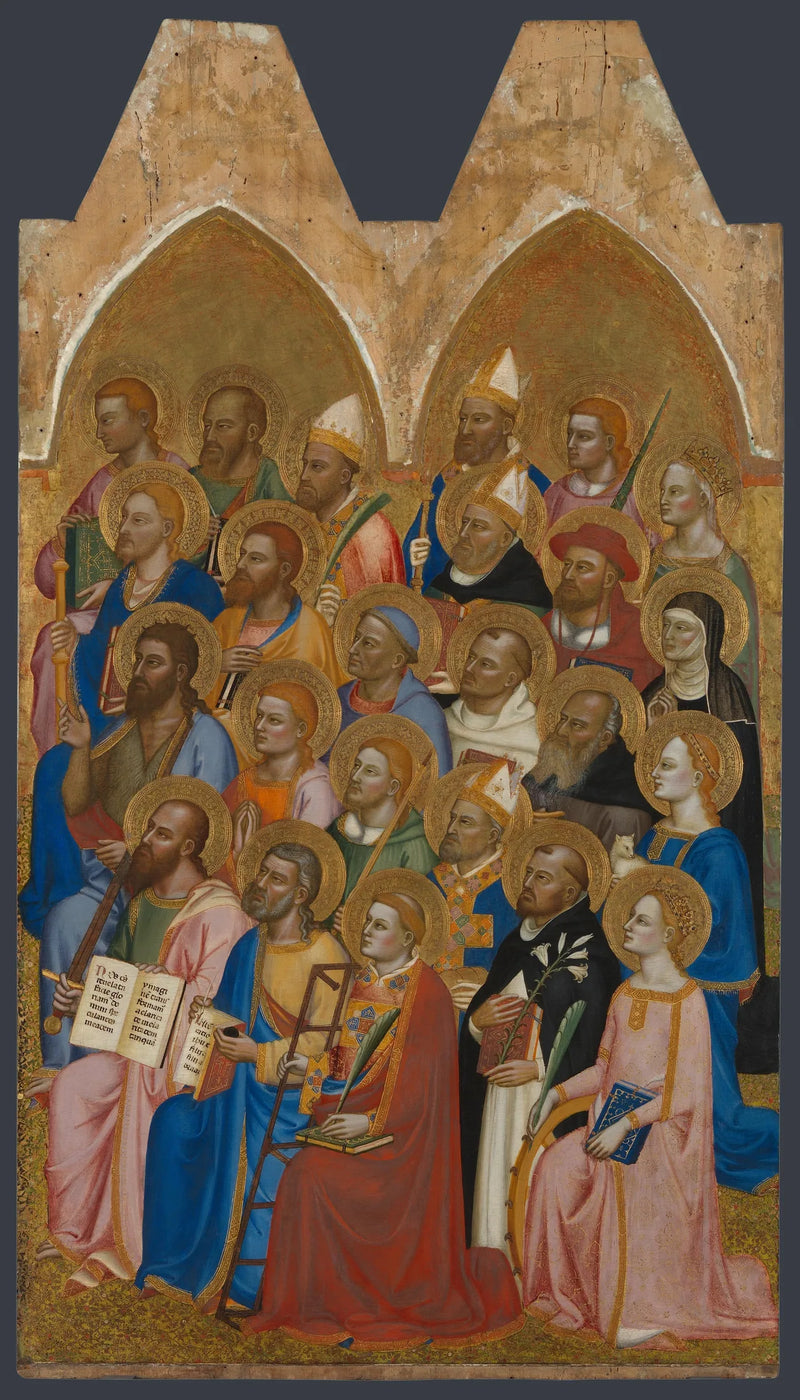 Saints adorateurs : Huvudpanel höger - Jacopo di Cione