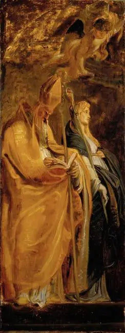 Saint Amand och Walburge - Peter Paul Rubens