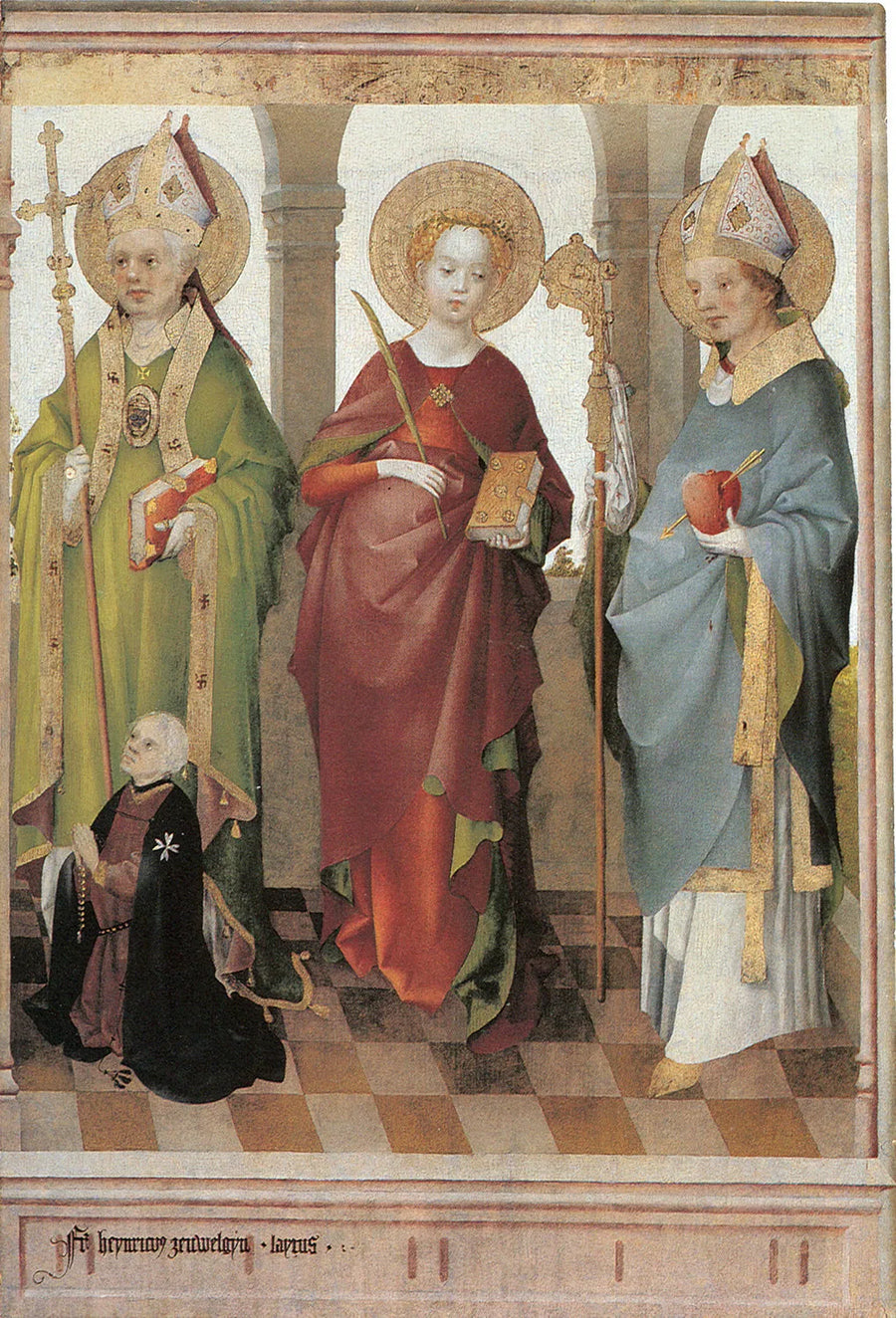 Saints Ambroise, Cécile och Augustin - Stefan Lochner