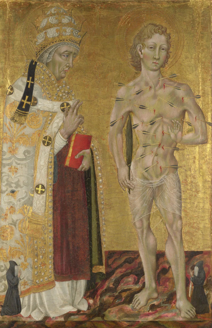 Helgon Fabien och Sébastien - Giovanni di Paolo