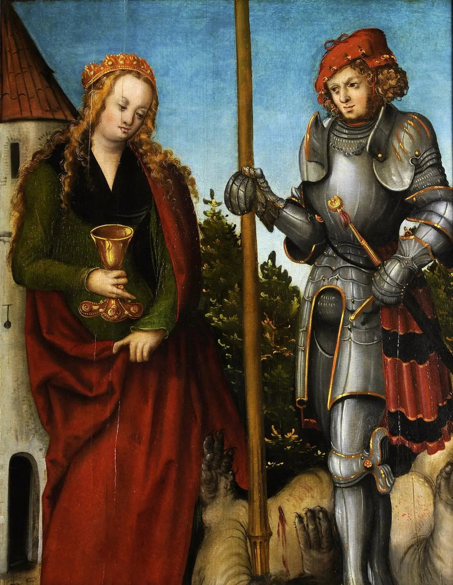 Sankt Georg och Barbara - Lucas Cranach den äldre