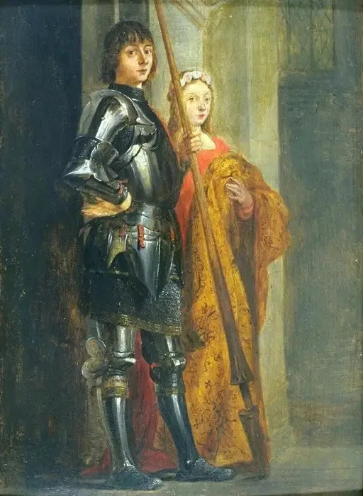Saint Georges och Cécile (efter Antonello da Messina) - David Teniers den yngre