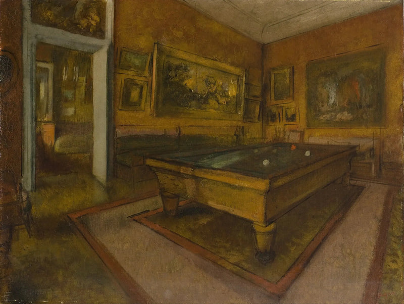 Billiardsalongen i Ménil-Hubert - Edgar Degas