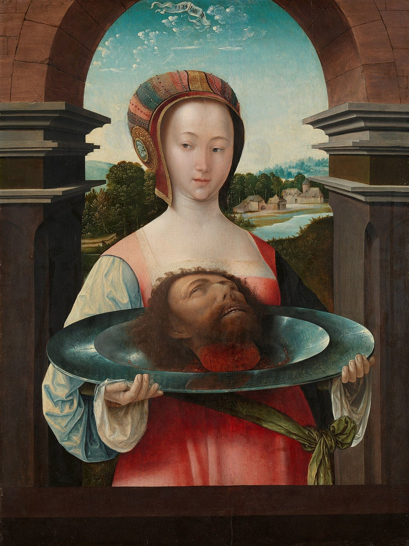 Salomé med Johannes Döparens huvud - Jacob Cornelisz van Oostsanen