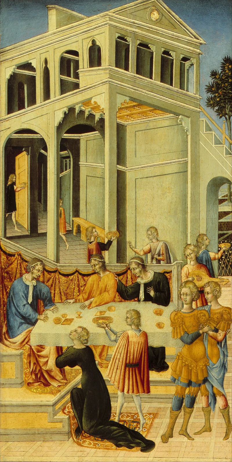Salomé begärde av Herodes huvudet av Johannes Döparen - Giovanni di Paolo
