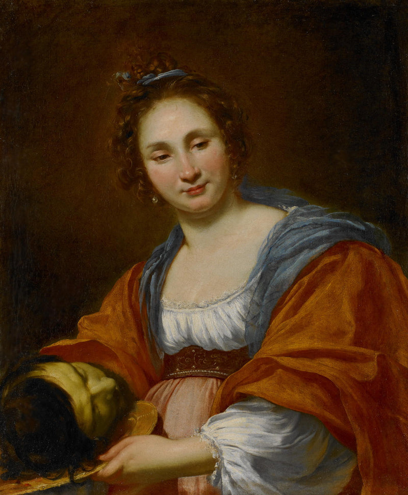 Salomé som tar emot huvudet av Johannes Döparen - Simon Vouet