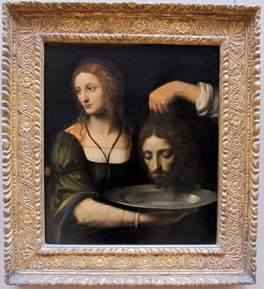 Salomé får huvudet av Johannes Döparen - Bernardino Luini