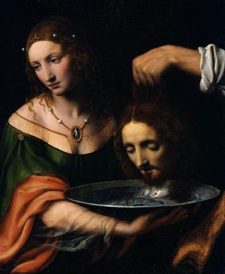 Salomé som håller huvudet av Johannes Döparen - Bernardino Luini