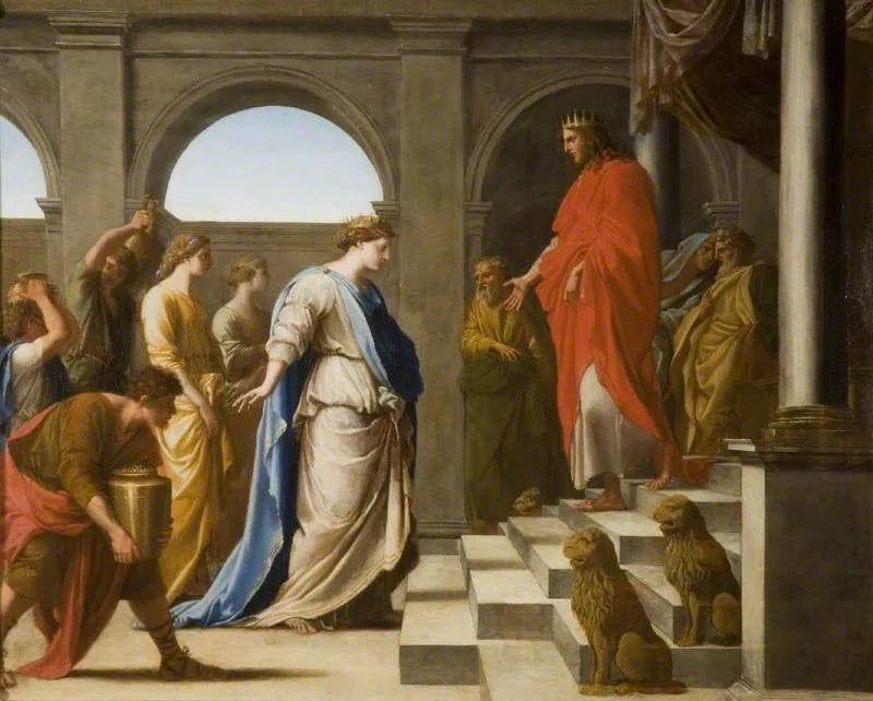 Salomon och Saba-kvinnan - Eustache Le Sueur