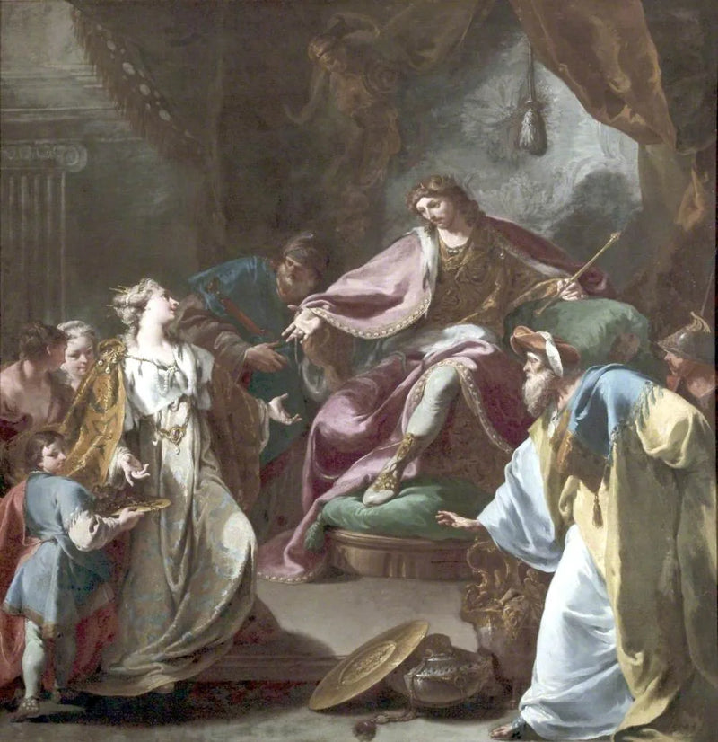 Salomon och Saba-kvinnan - Giovanni Battista Pittoni