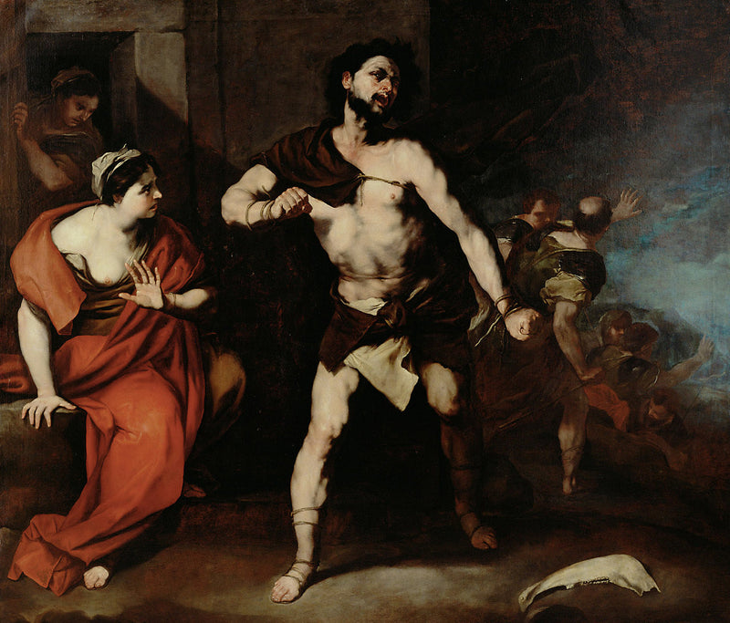 Samson bryter sina kedjor - Luca Giordano