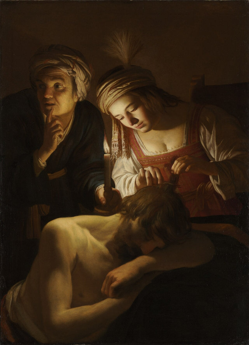 Samson och Dalila - Gerrit van Honthorst