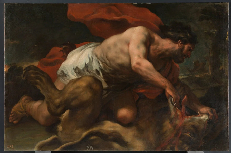 Samson och lejonet - Luca Giordano