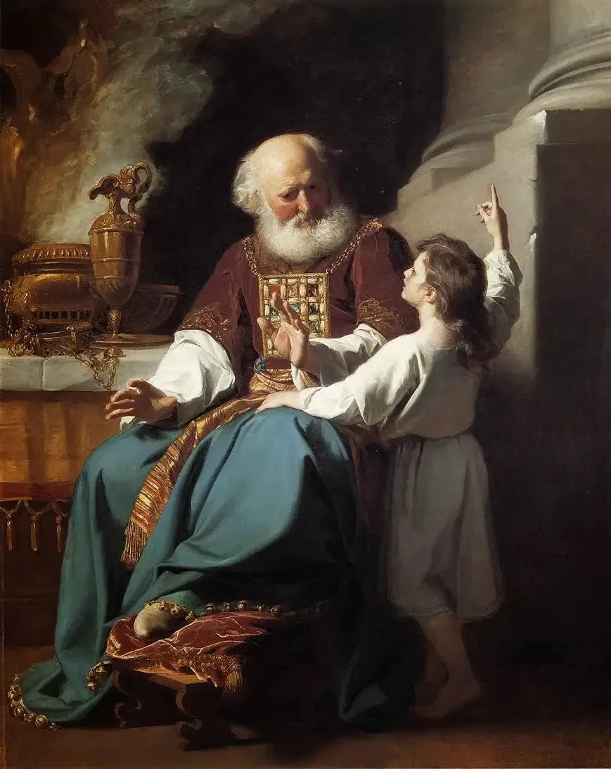 Samuel som rapporterar till Eli Guds domar över Eli's hus - John Singleton Copley