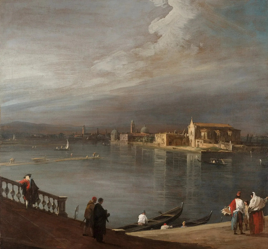 San Cristoforo, San Michele och Murano från Fondamenta Nuove, Venedig - Canaletto