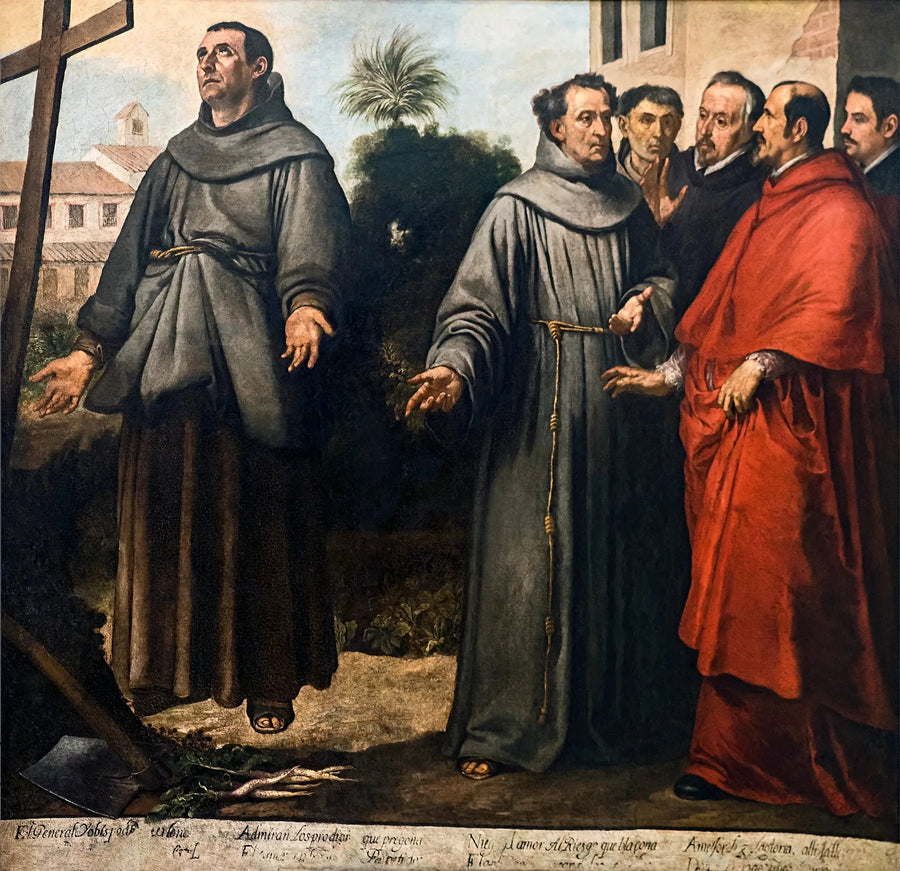San Diego de Alcalá de Henares i extas framför korset - Bartolomé Esteban Murillo