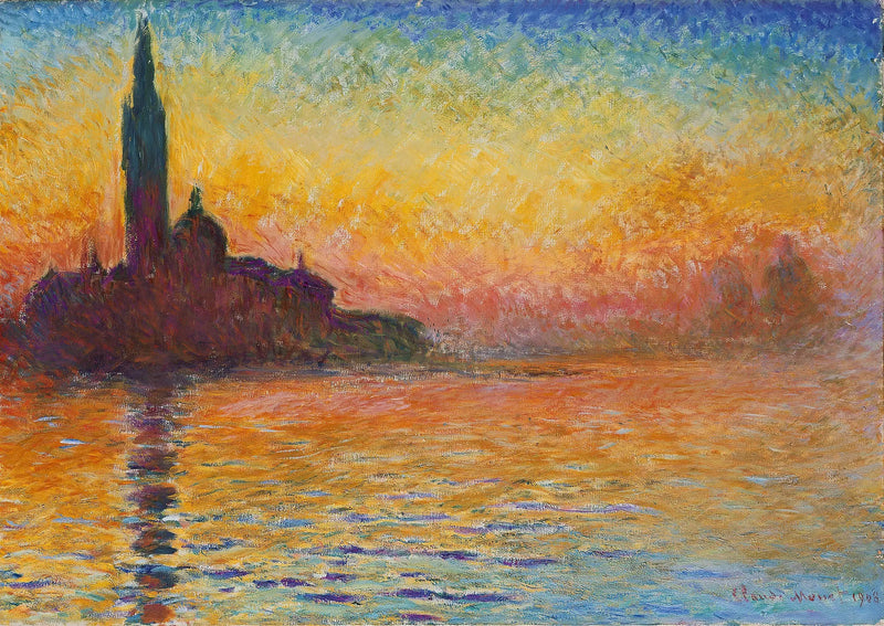 San Giorgio Maggiore i skymningen - Claude Monet