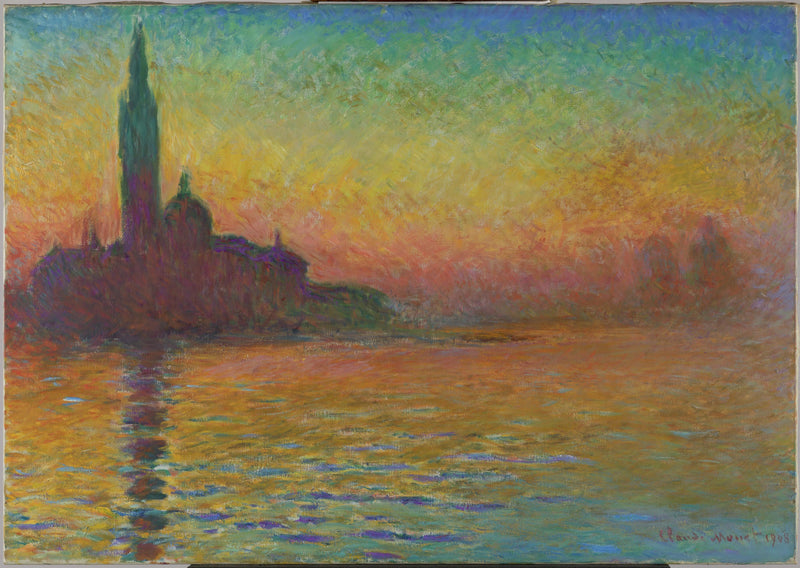 San Giorgio Maggiore i skymningen W1768 - Claude Monet