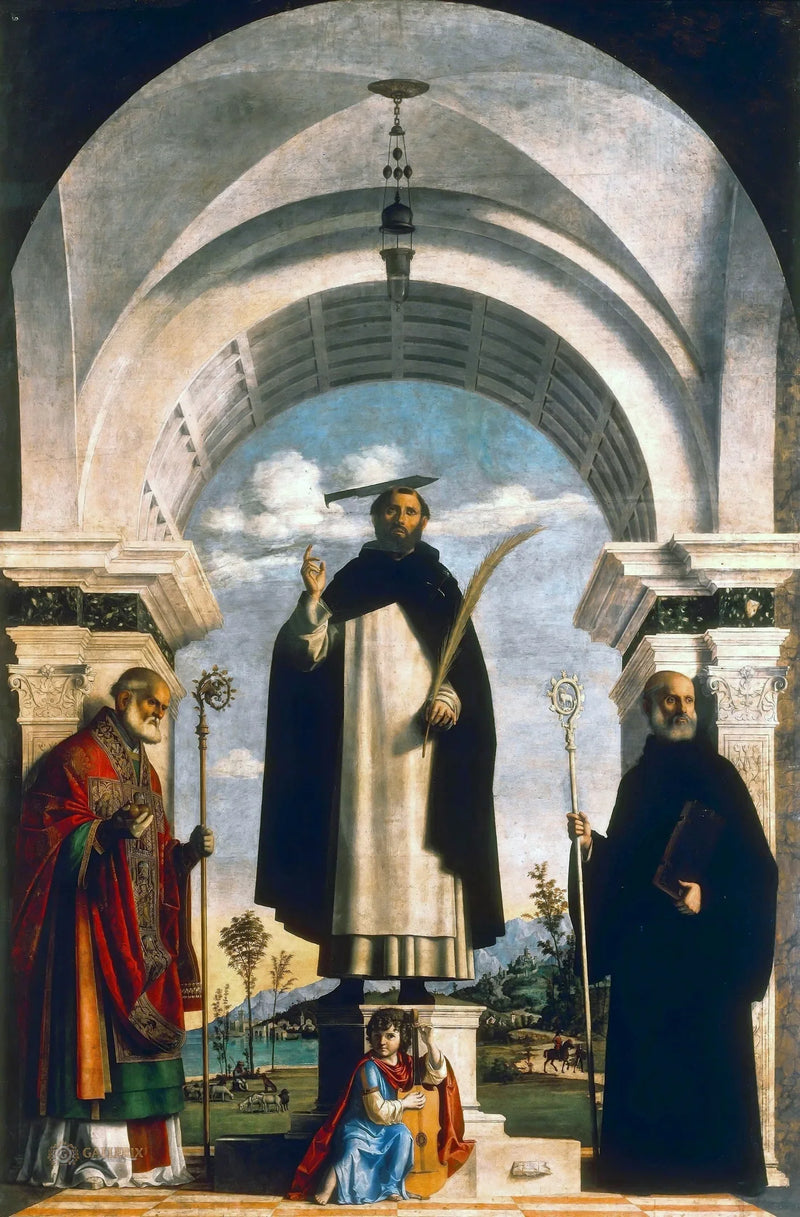 San Pietro martyre mellan helgonen Nicola och Benedetto - Cima da Conegliano