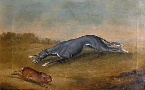 Ouppmärkt (Hund jagar en hare) - George Stubbs