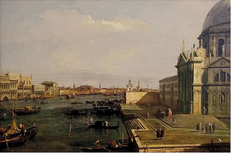 Santa Maria della Salute och Riva degli Schiavoni, Venedig - Canaletto
