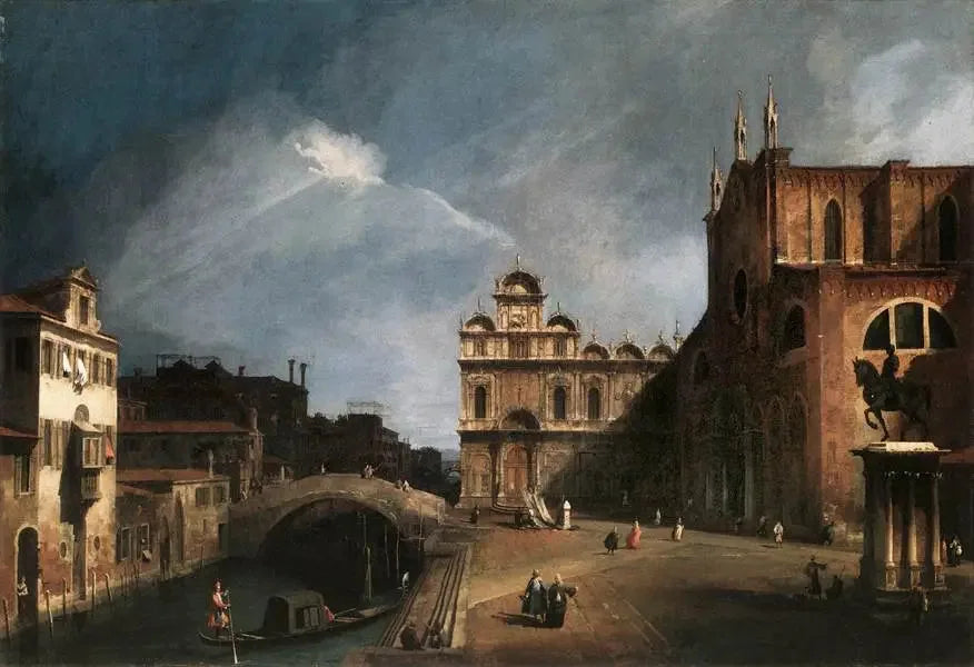Santi Giovanni e Paolo och Scuola di San Marco - Canaletto