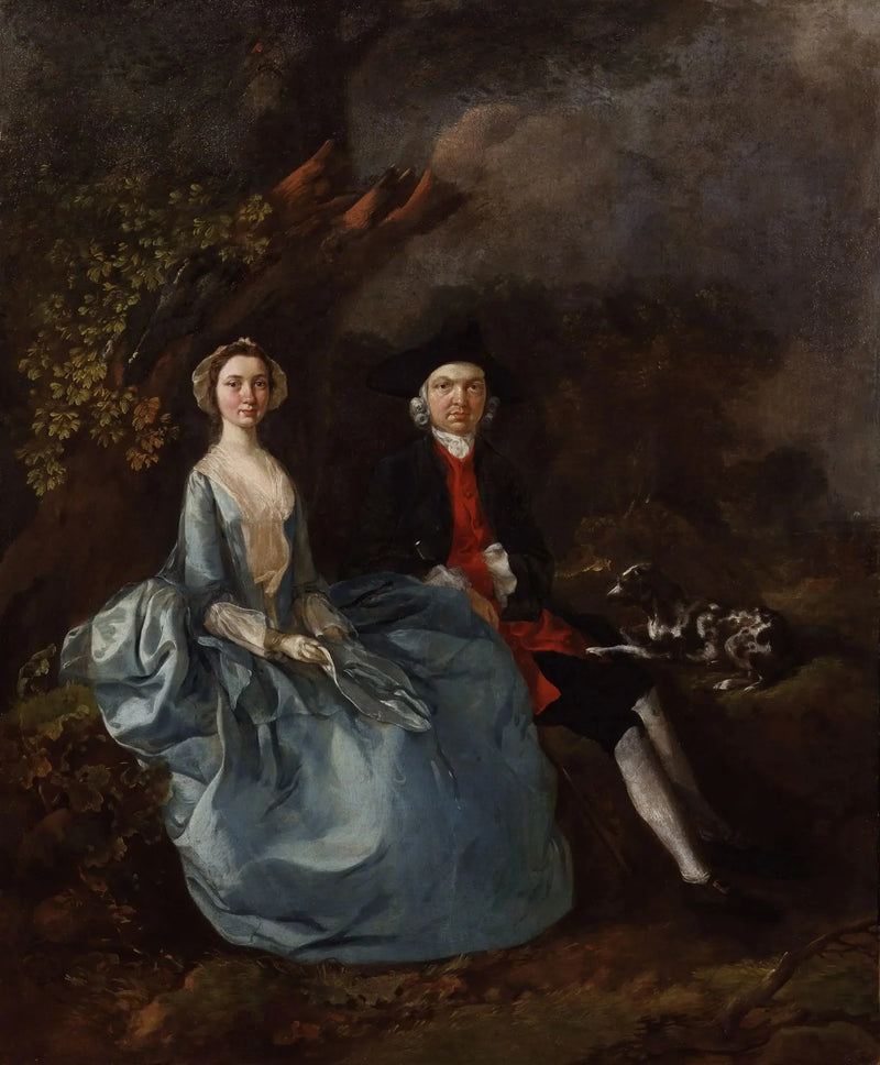 Sarah Kirby (född Bull); (John) Joshua Kirby - Thomas Gainsborough