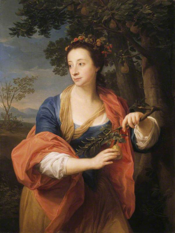 Sarah Lethieullier, Lady Fetherstonhaugh (1722-1788), med en gren av ett päronträd - Pompeo Batoni
