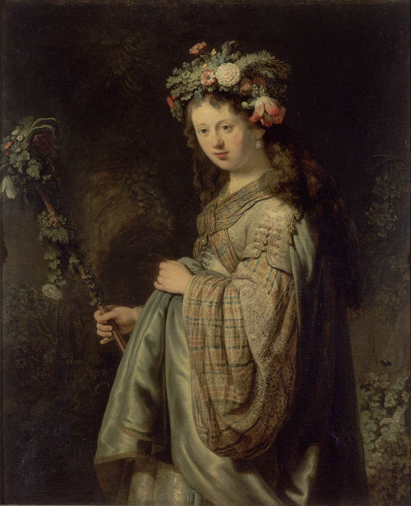 Saskia i Blomster - Rembrandt