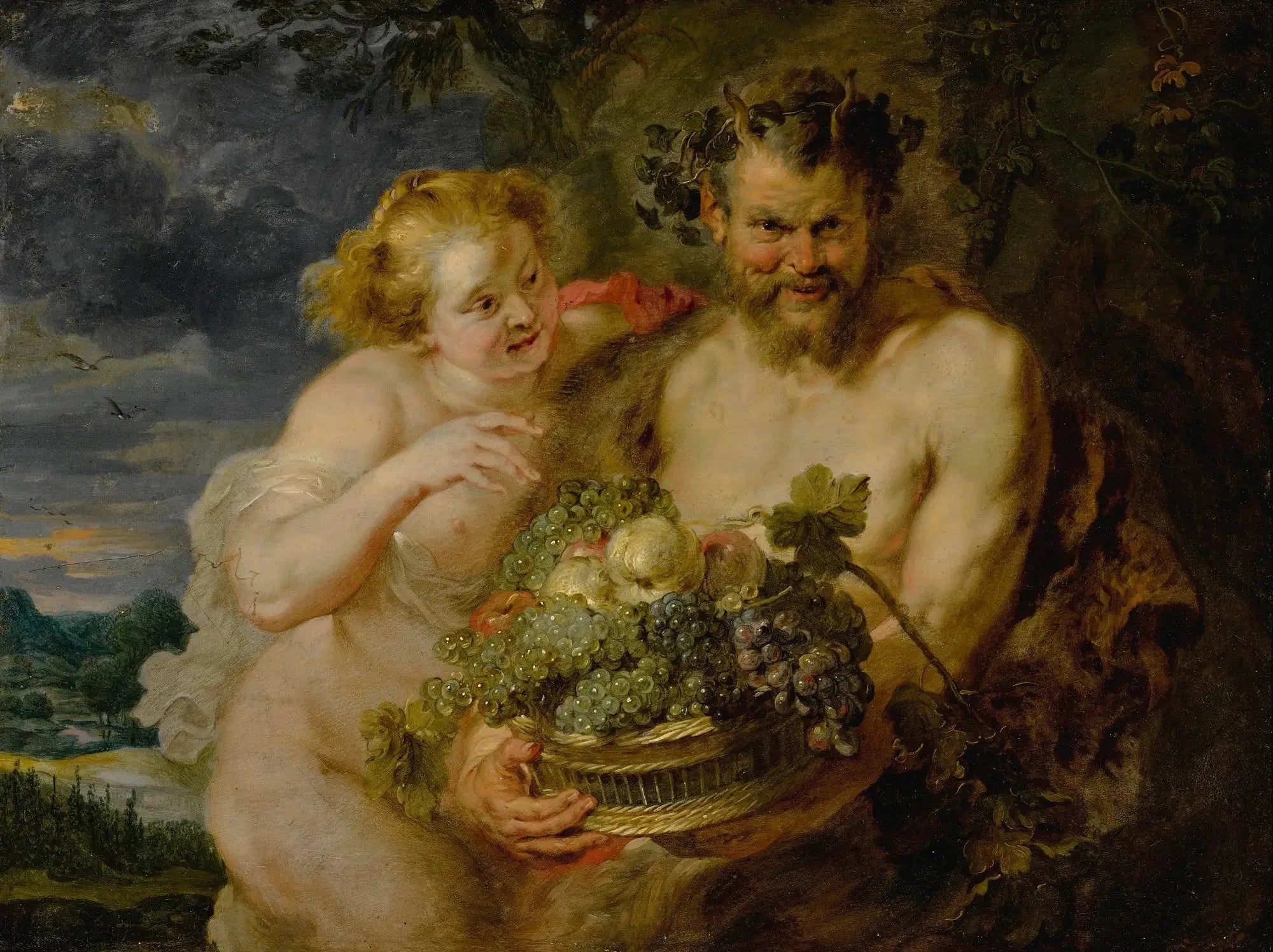 Satyre et Bacchante - Peter Paul Rubens image 1 copie de tableau peinte à la main