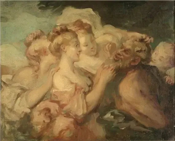 Satyr och Bacchant - Jean-Honoré Fragonard
