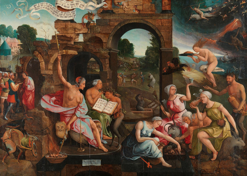 Saül och häxan i Endor - Jacob Cornelisz van Oostsanen