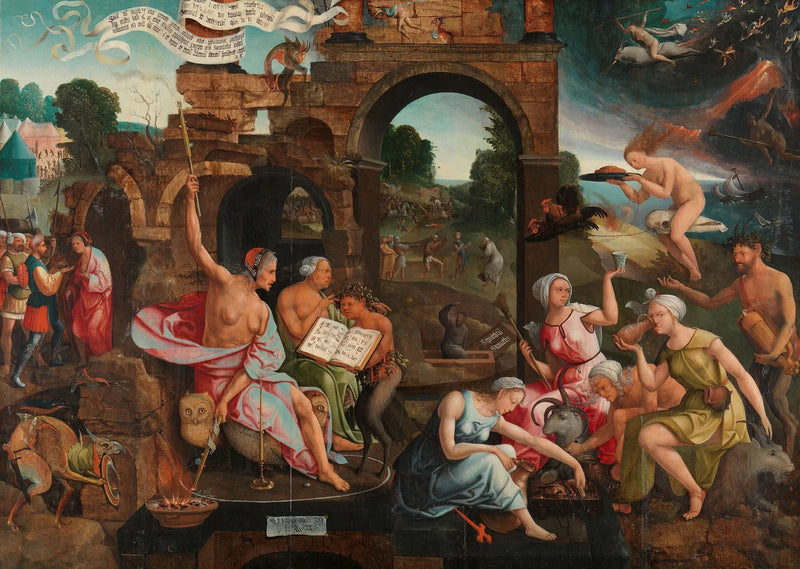 Saül och häxan i Endor - Jacob Cornelisz van Oostsanen