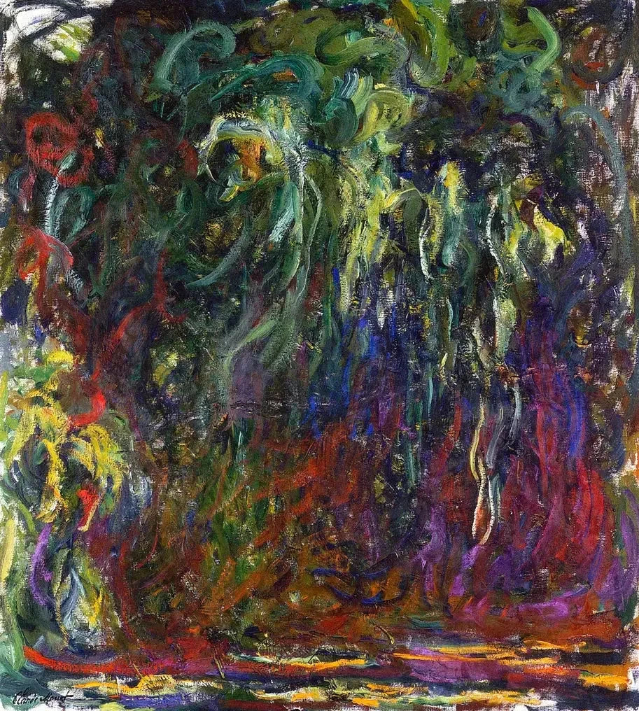 Gråtande pil, Giverny - Claude Monet