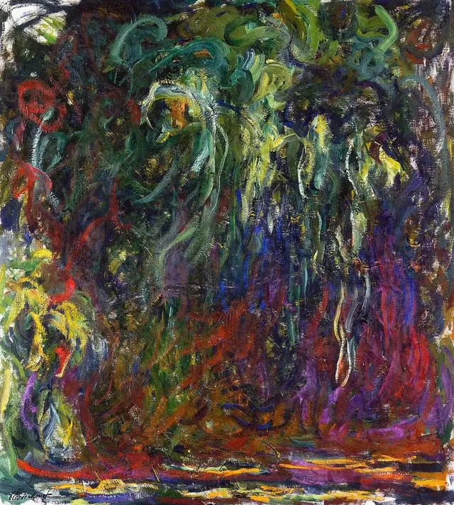 Gråtande pil, Giverny - Claude Monet