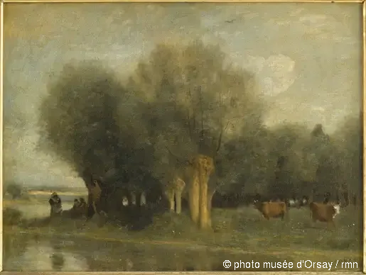 Solrosor vid vattnet - Jean-Baptiste Camille Corot