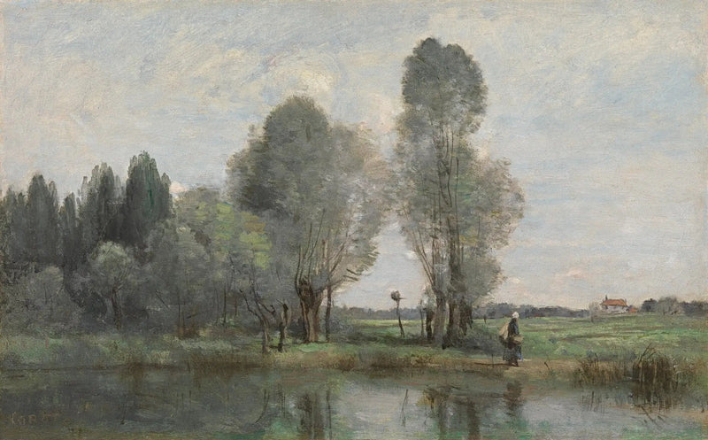 Solrosor nära en bäck. Limousin - Jean-Baptiste Camille Corot