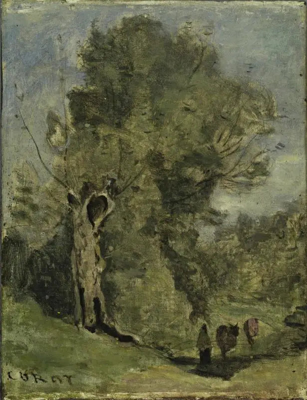 Skogsscen - Jean-Baptiste Camille Corot