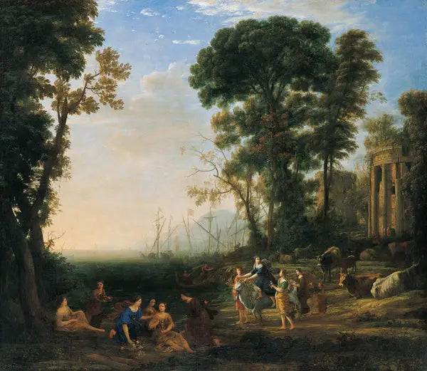 Kustscen med Europa och tjuren - Claude Lorrain