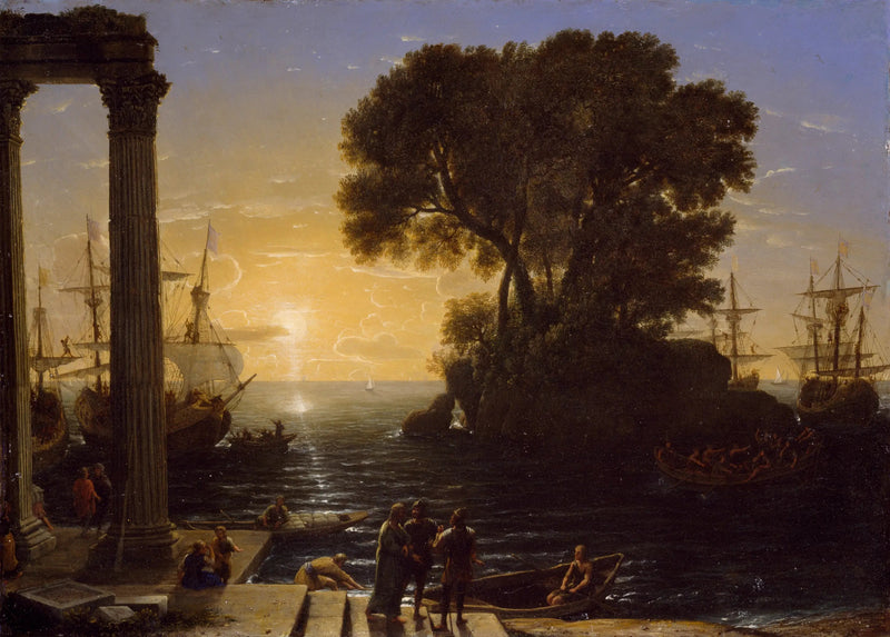 Kustscen med Saint Pauls avfärd - Claude Lorrain
