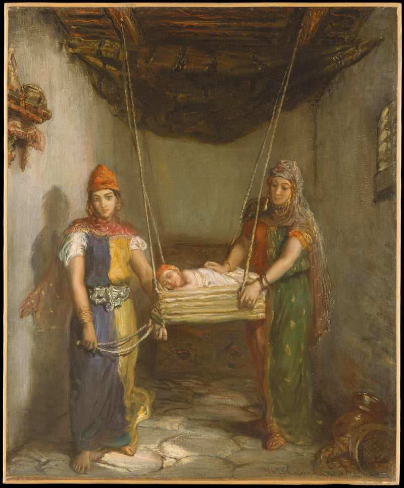 Scen i den judiska stadsdelen i Constantine - Théodore Chassériau