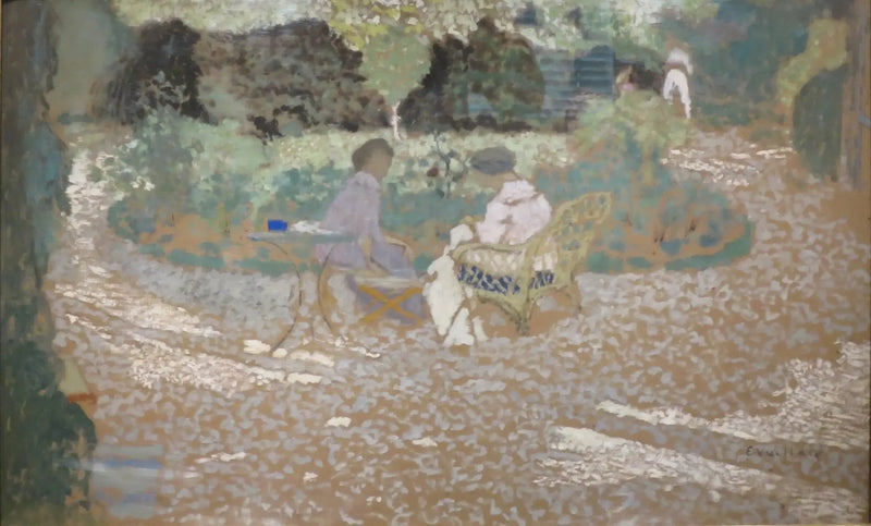 Scen i en trädgård - Édouard Vuillard