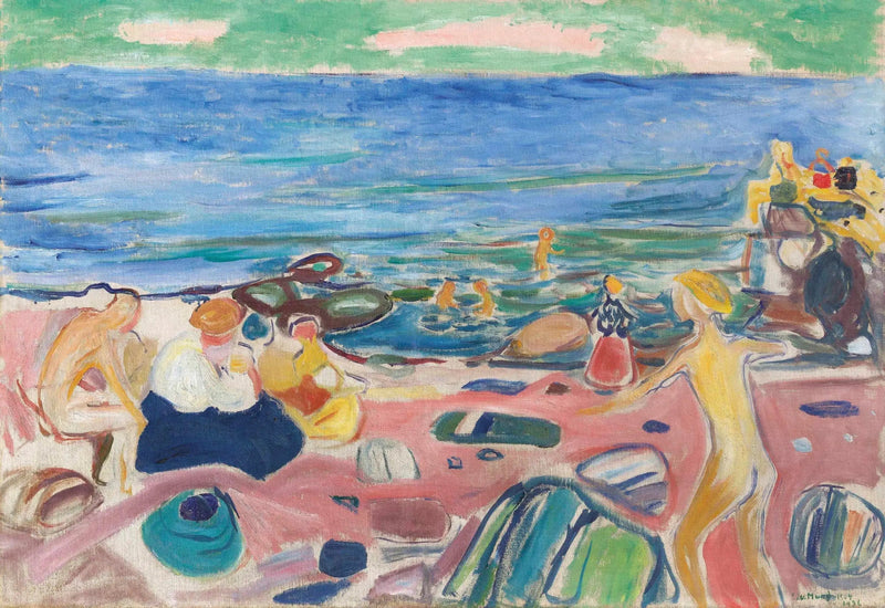 Badscen i Åsgårdstrand - Edvard Munch