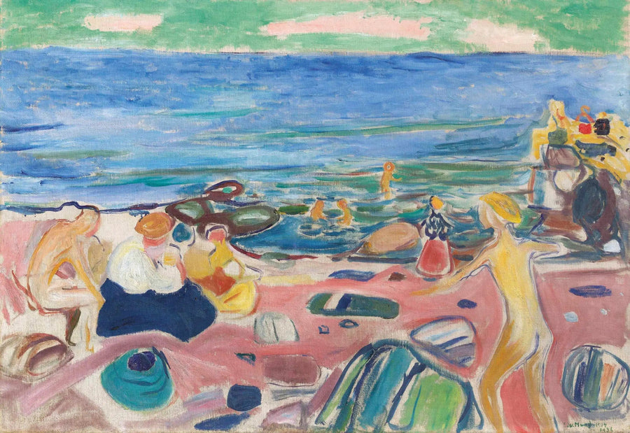 Badscen i Åsgårdstrand - Edvard Munch