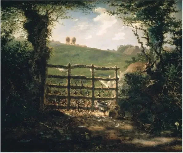  Landskapsscen med stil - Jean-François Millet