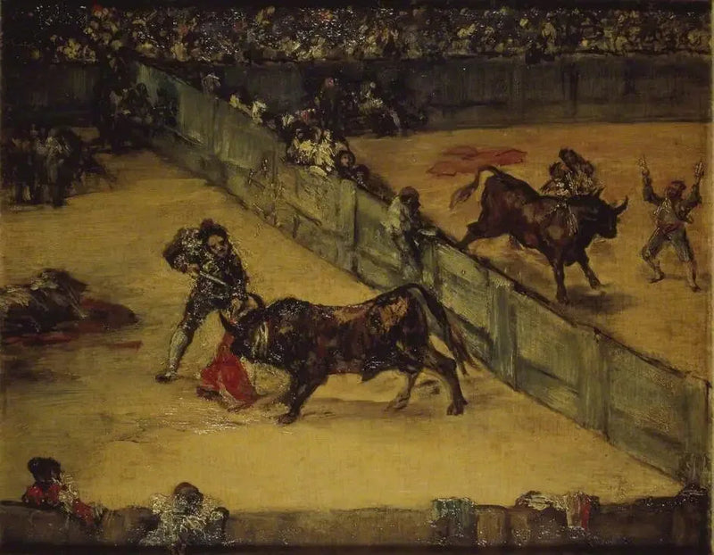 Tjurfäktning: Platsdivision - Francisco de Goya