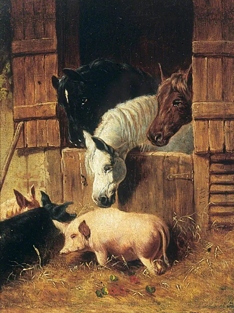 Gårdsscen - John Frederick Herring, Sr.