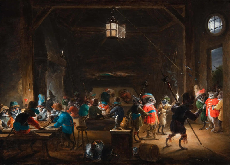 Vaktscen med apelsoldater - David Teniers den yngre
