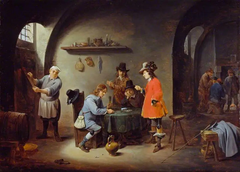 Spelscen i ett värdshus - David Teniers den yngre